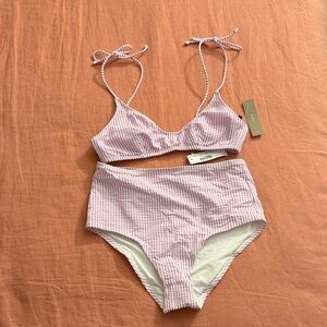 NWT J. Crew Seersucker Bikini Set